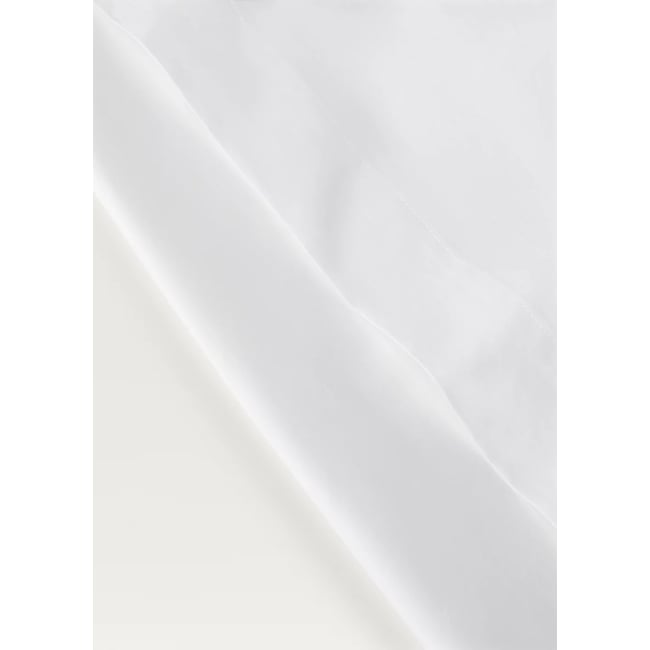 Drap plat percale de coton lit 200 cm blanc <span itemprop=