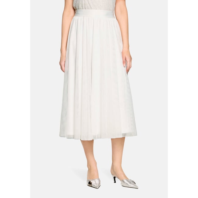 Jupe en tulle au look superposé blanc <span itemprop=