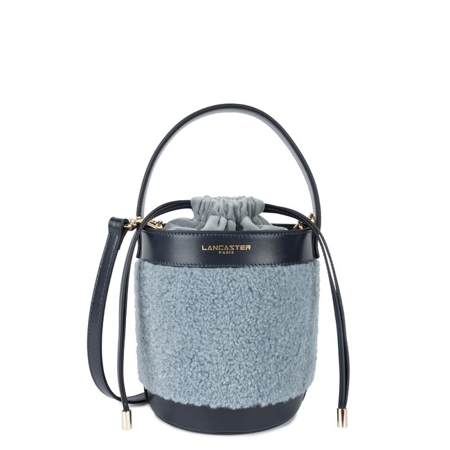 Sac seau à lacets coulissants POLAIRE bleu cendre <span itemprop=