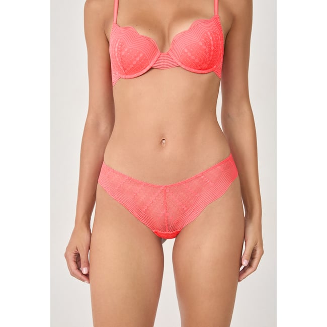 Hipster en dentelle ENVERGURE corail <span itemprop=