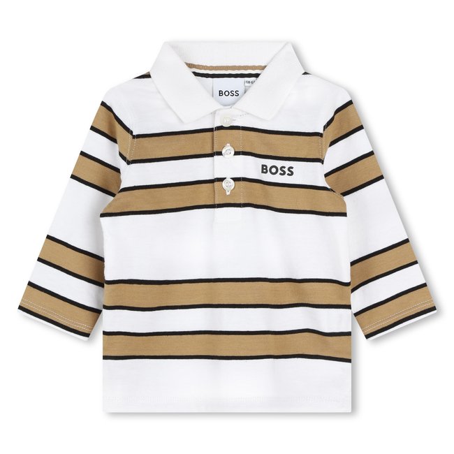 Polo rayé blanc <span itemprop=