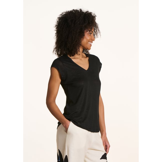 T-shirt en lin manches courtes - LA FEE MARABOUTEE