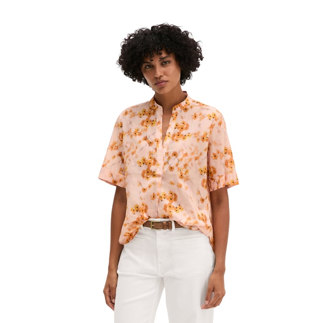 Blouse relaxed en voile de coton imprimé - MARC O'POLO