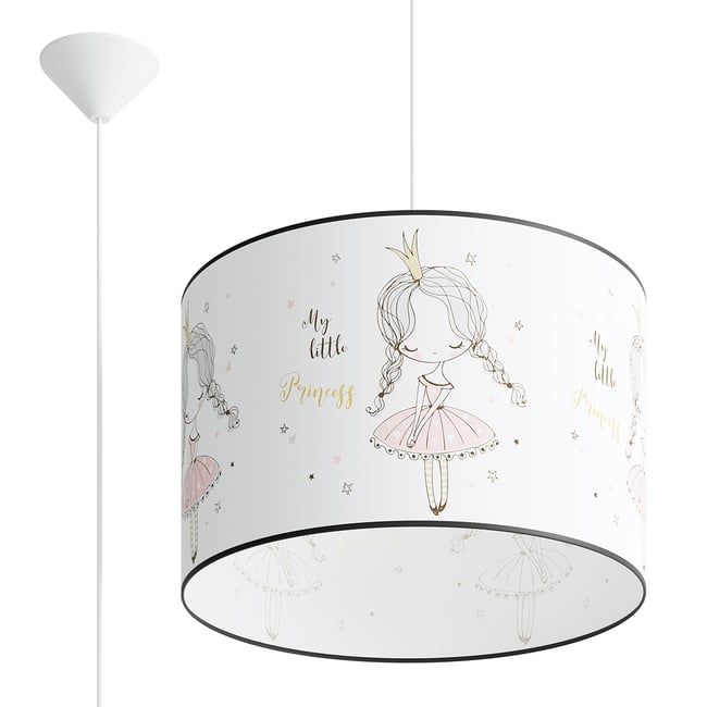 Suspension PVC Multicolore E27 1 Princesse 40 Couleur multicolore <span itemprop=