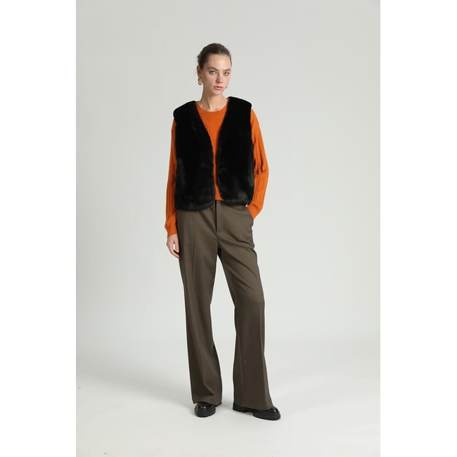 Chaleco reversible negro/multicolor <span itemprop=