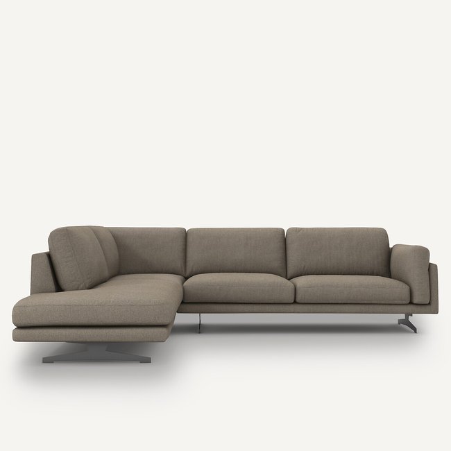 Hoekbank in viscose/linnen, César <span itemprop=