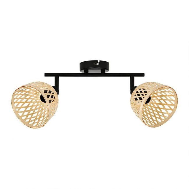 Rampe 2 spots bambou Hanoi Couleur v002235 <span itemprop=