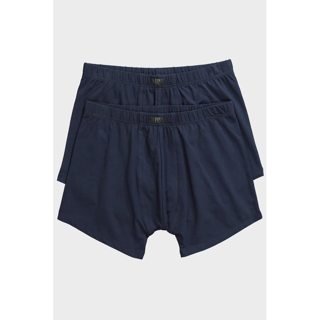 Lot de 2 boxers/caleçons, matière OEKO-TEX bleu marine <span itemprop=