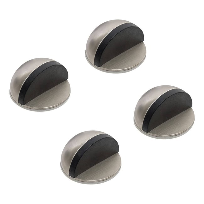 Lot de 4 stops-porte adhésifs Couleur argent <span itemprop=