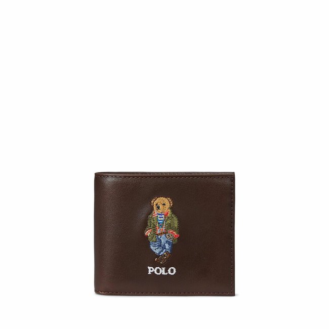 Cartera de piel marrón <span itemprop=