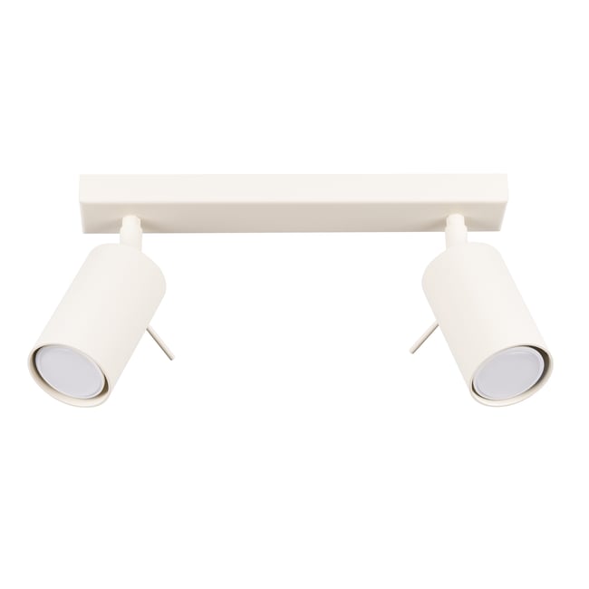 Plafonnier Acier Beige GU10 2 Ring Couleur beige <span itemprop=