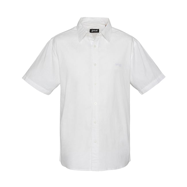Chemise coton/lin à manches courtes - SCHOTT