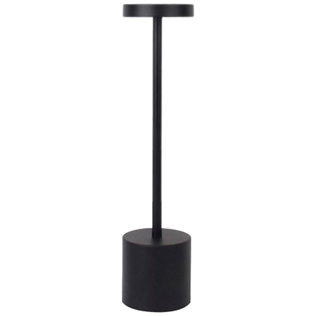 Lampe à poser noire LED sans fil 8x8x34.5cm Couleur noir <span itemprop=