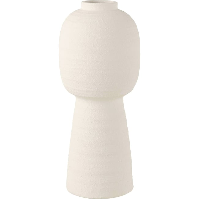 Vase lanterne en poterie Couleur blanc <span itemprop=