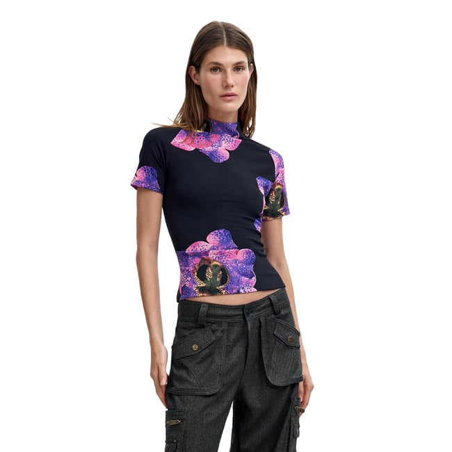 T-shirt imprimé Lacroix noir <span itemprop=