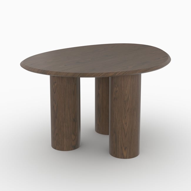 Table organique en placage - AYA Couleur marron foncé <span itemprop=