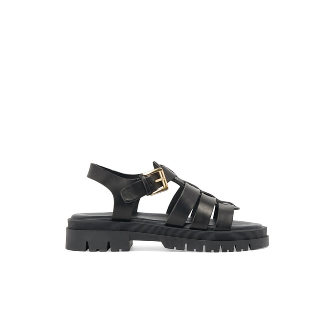 Sandale Plate en cuir LOUPA noir <span itemprop=