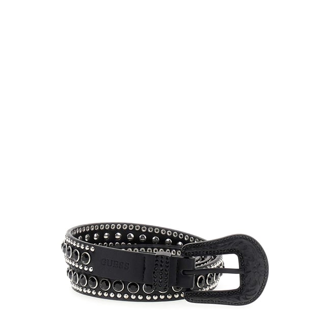Ceinture Application De Clous noir <span itemprop=
