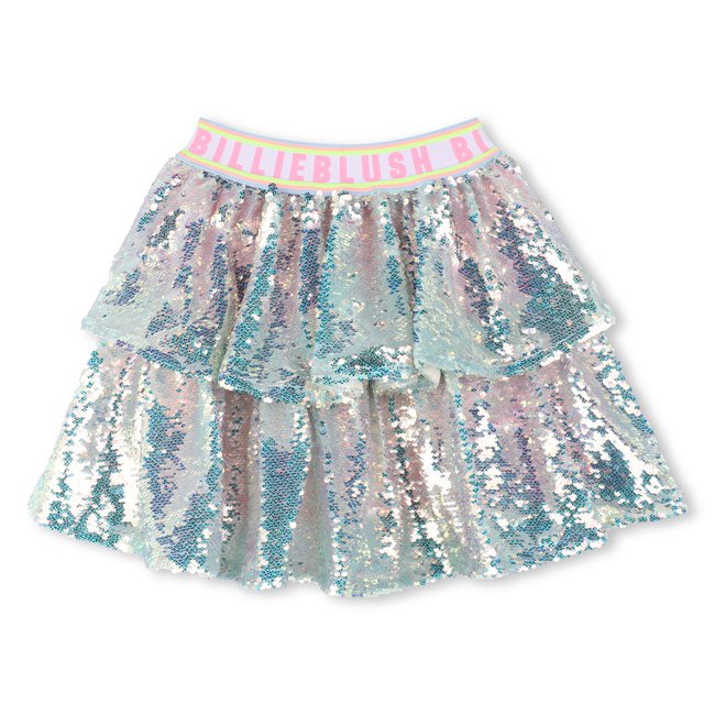 Jupe en sequins beach glass <span itemprop=