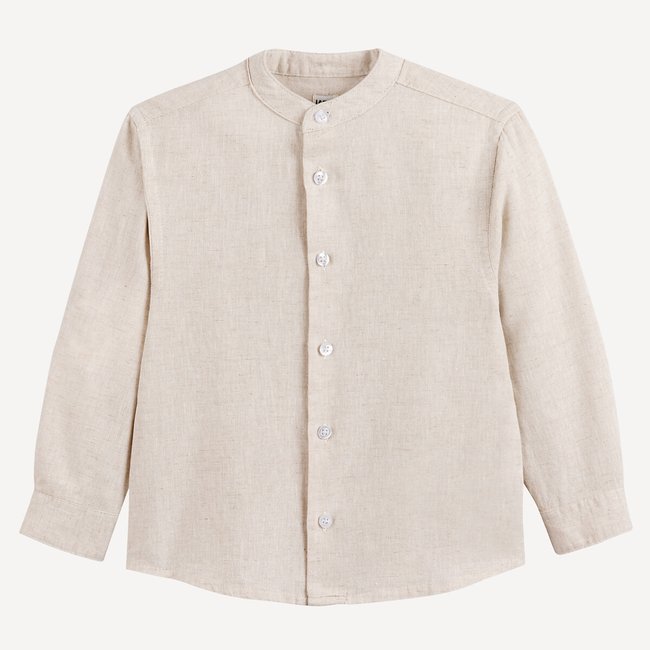 Hemd mit Mao-Kragen, Baumwolle/Leinen - LA REDOUTE COLLECTIONS