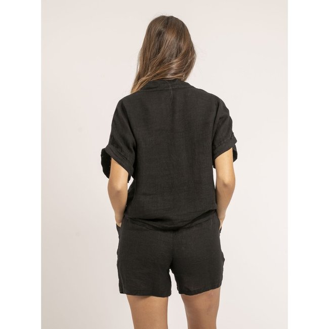 Chemise Manches Courtes Lin Ottilia - DONA LISA