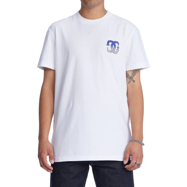 T-shirt STAR SCREWED. blanc white <span itemprop=