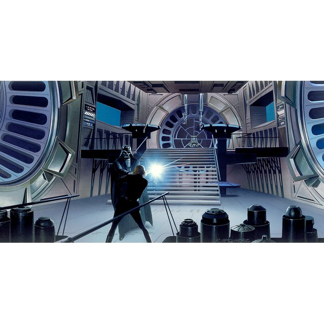 Papier peint Komar - Star Wars Classic RMQ Duell Throneroom - 500 x 250 cm Couleur bleu <span itemprop=