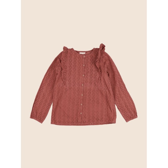 Blouse - Très bon état rouge <span itemprop=