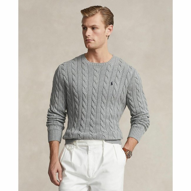Maglia in cotone a trecce ralph lauren clearance