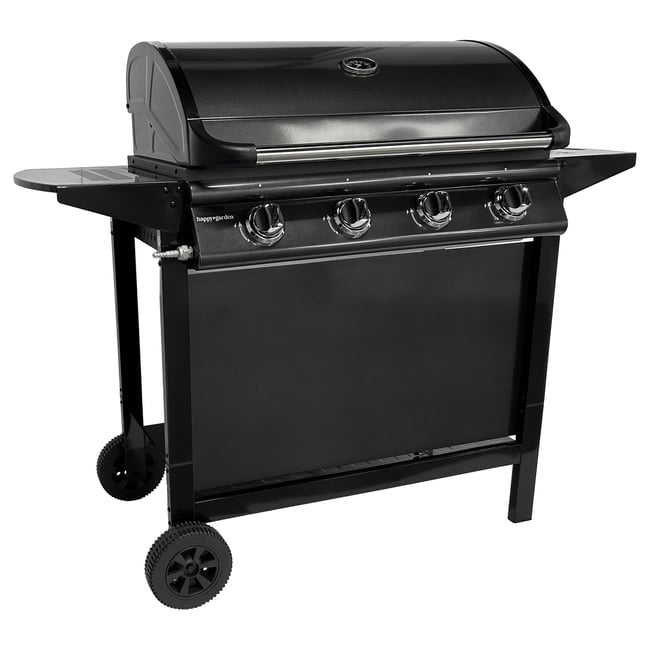 Barbecue au gaz, 4 brûleurs, RENO noir <span itemprop=