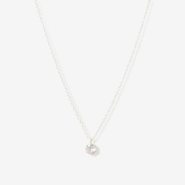 Collier pendentif zircon - argent garanti 925 v019844 <span itemprop=