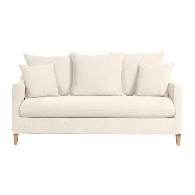 Canapé convertible scandinave 3 places en tissu effet velours LOUISE - MILIBOO