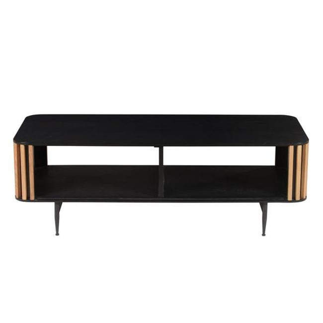 Table basse rectangulaire Couleur noir carbone <span itemprop=