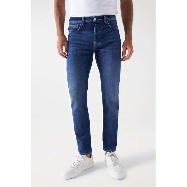 JEAN COUPE SLIM bleu denim <span itemprop=