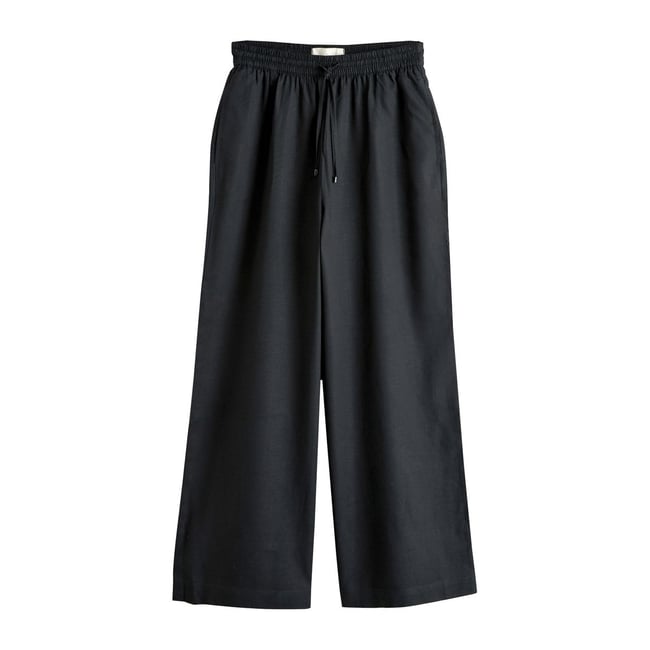 Pantalon large à enfiler en lin mélangé - NEXT