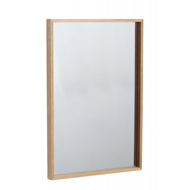 Miroir Mural Cadre Bois Couleur bois clair <span itemprop=