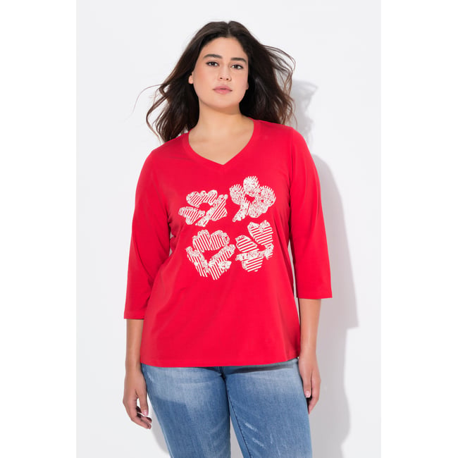 T-shirt à fleurs Classic litchi <span itemprop=