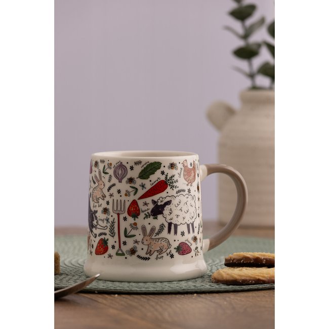 Set of 2 Country Living Mugs, multi-coloured, PRICE & KENSINGTON