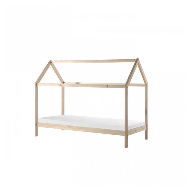 Dallas Lit LP Naturel + Matelas Basic Cool epaisseur - VIPACK