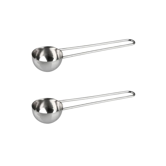 Ensemble de 2 Cuillères doseuse à café inox 8gr PETIT DÉJEUNER Couleur inox <span itemprop=