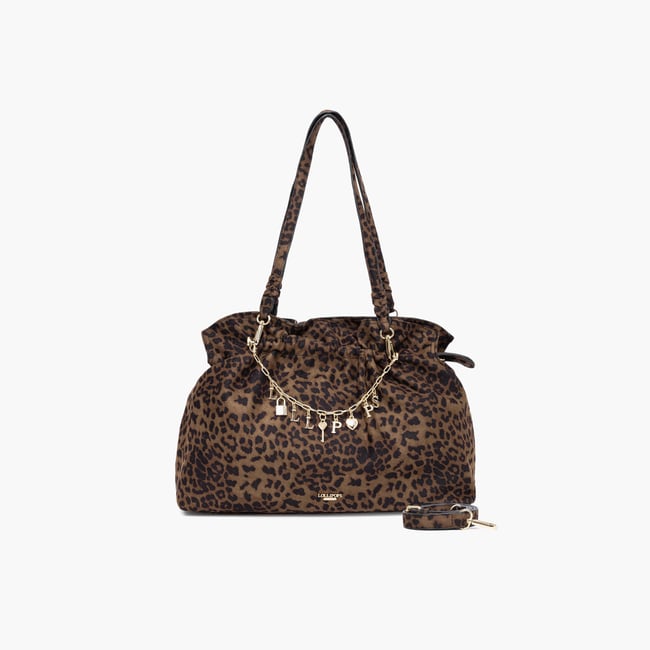 Sac shopper M léopard  Teana doré,marron <span itemprop=