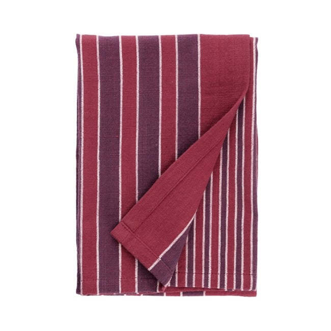Torchon de cuisine coton rayures multicolore <span itemprop=