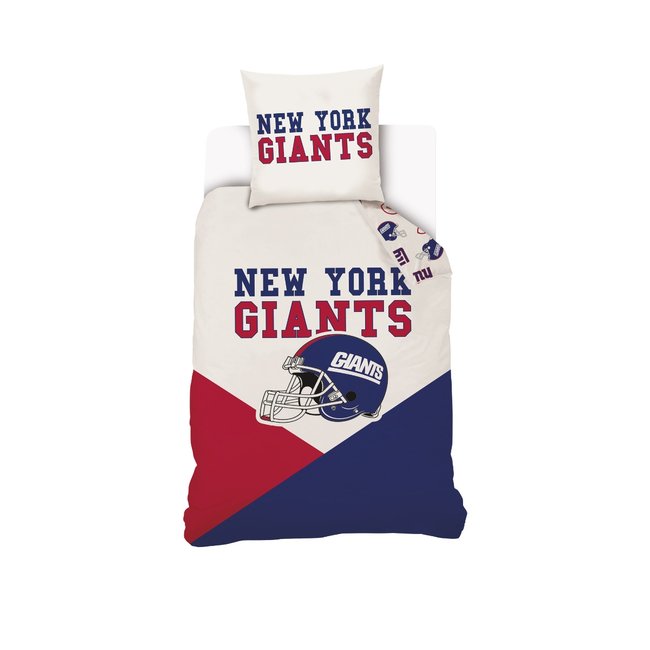Parure de lit coton, New-York Giants NFL beige <span itemprop=