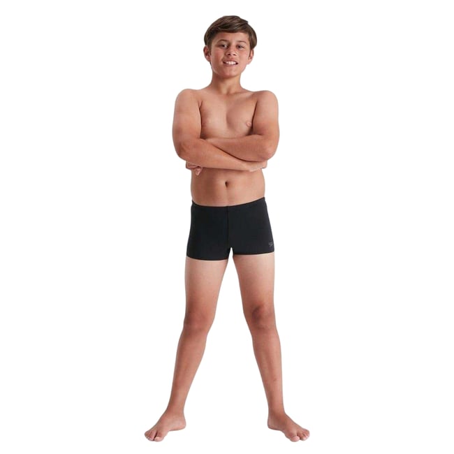 Short de bain uni ECO noir <span itemprop=