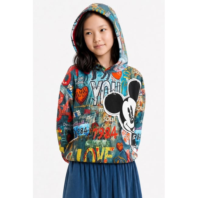 Sweat à capuche Disney™ noir <span itemprop=