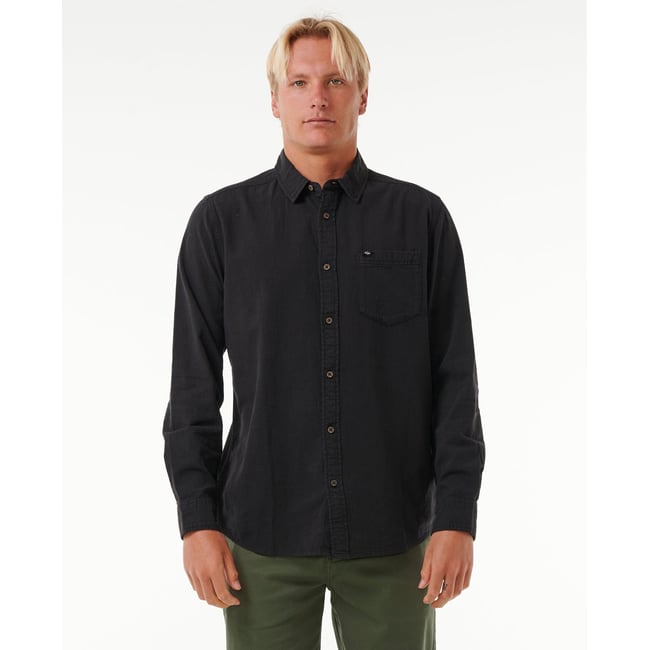 Chemise à manches longues CLASSIC SURF noir <span itemprop=