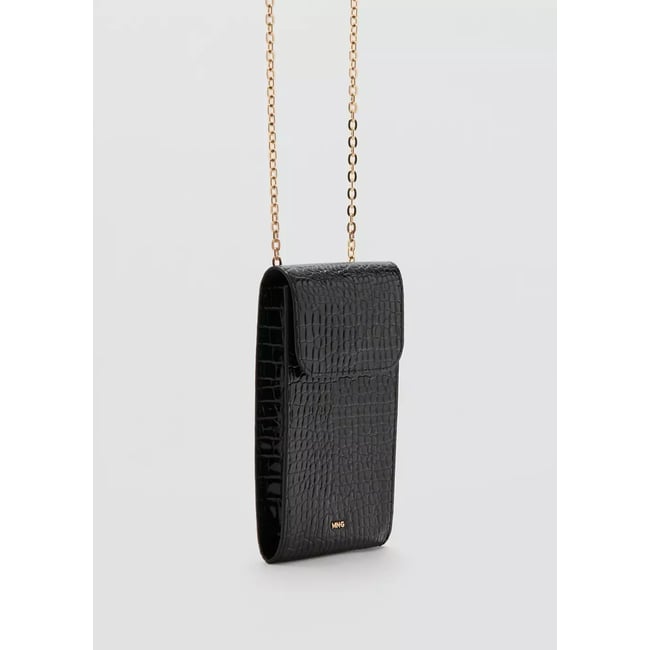 Housse téléphone portable effet croco brillant - MANGO