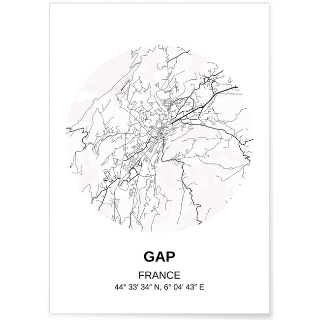 Affiche Carte Gap Couleur blanc <span itemprop=