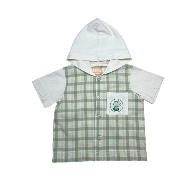 Chemise bébé - Très bon état vert <span itemprop=