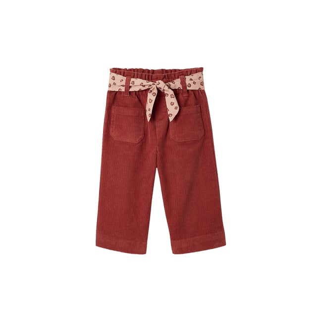 Pantalon large marron <span itemprop=